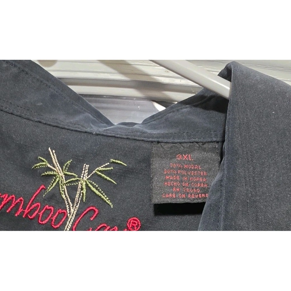 Bamboo Cay Fine Resortwear Men's Embroidered Tropical Palm Tree Shirt XXXL - Picture 6 of 7